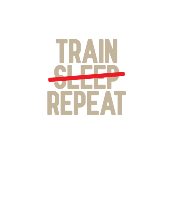 Train repeat model turcoaz pe tricou
