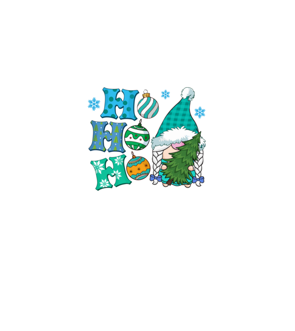 Ho-ho-ho gnome model albastru regal pe tricou