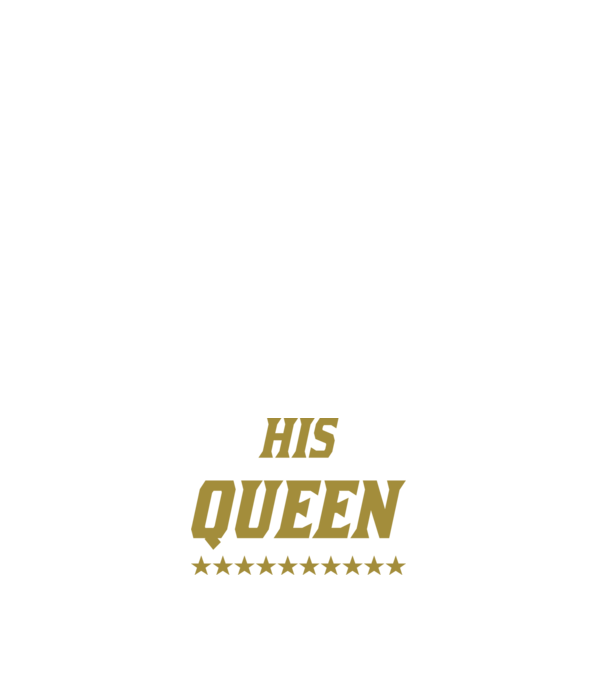 His Queen model alb pe tricou