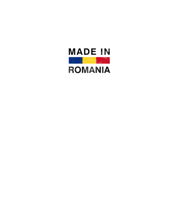 made in romania model negru pe tricou
