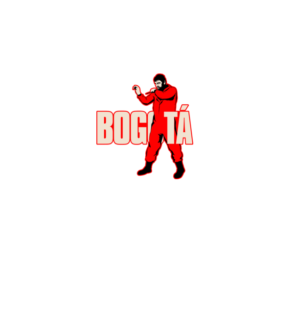 bogota la casa de papel model negru pe tricou