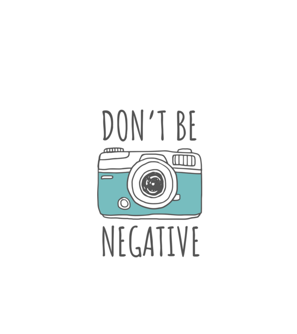 DON'T BE NEGATIVE model verde de măr pe tricou