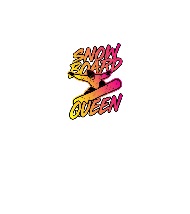 snowboard queen model negru pe tricou