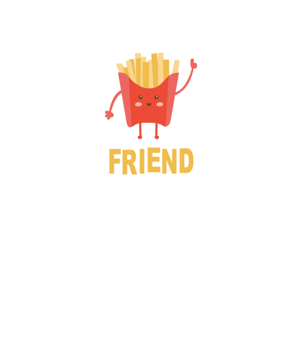 Friends cartofi model alb pe tricou