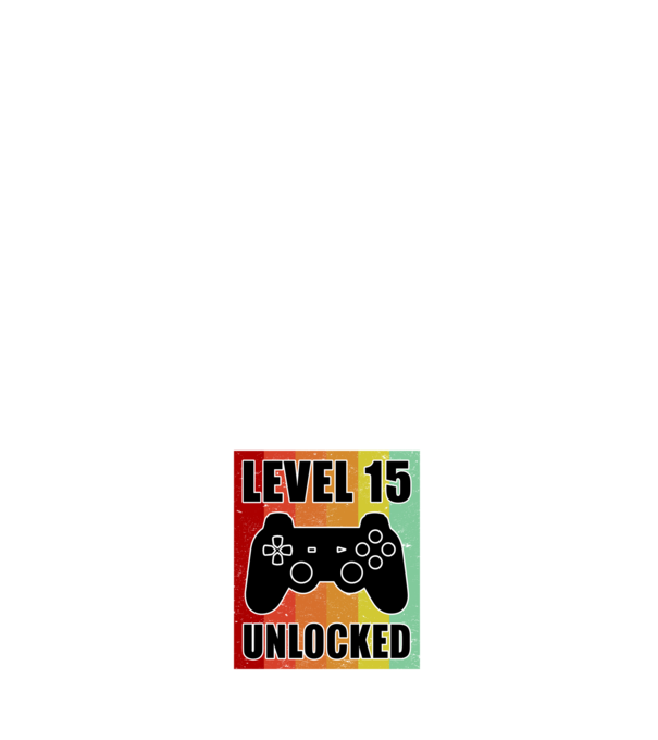 level 15 unlocked retro gamer model negru pe tricou