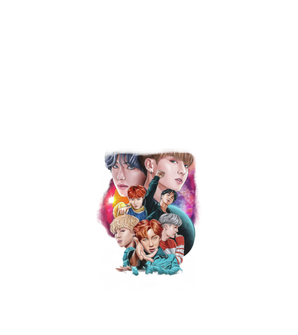 BTS POSTER model negru pe tricou
