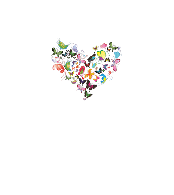 Butterfly Heart model galben neon pe tricou
