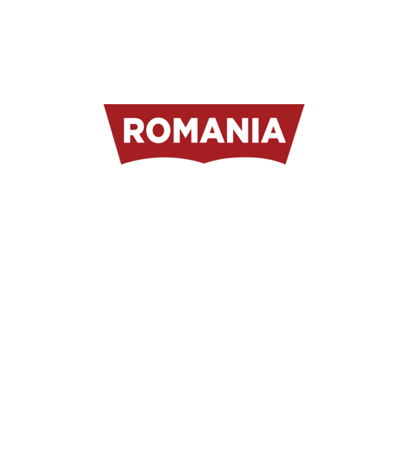 România levis model alb pe tricou