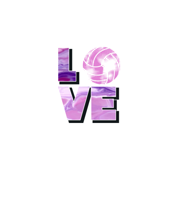 Love volleyball model negru pe tricou