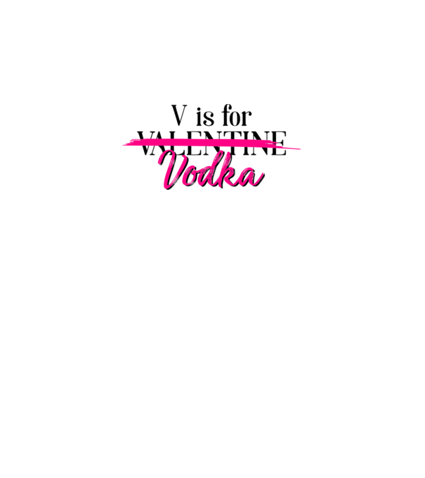 V for Vodka model alb pe tricou