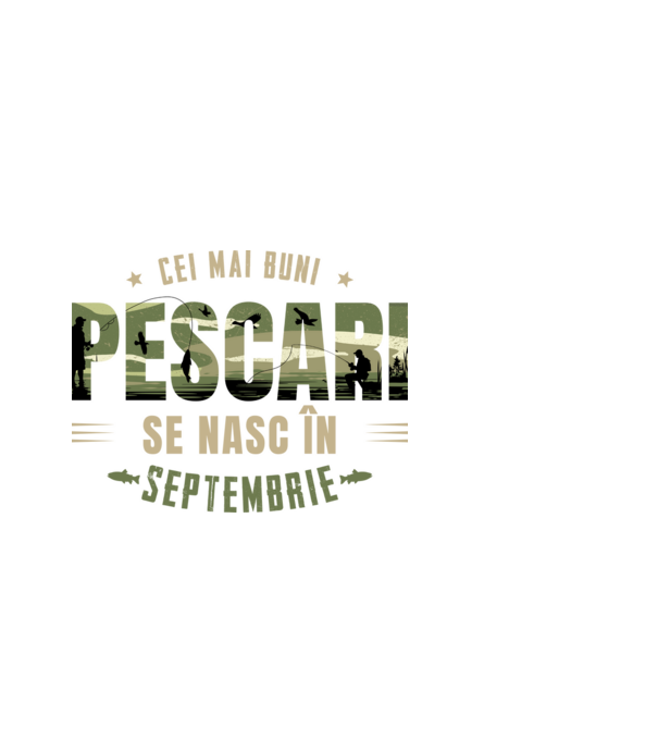 Cei mai buni pescari se nasc în septembrie model albastru deschis pe tricou