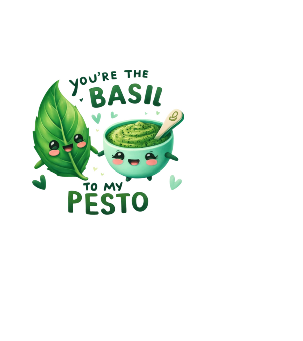 Basil to my Pesto model alb pe tricou