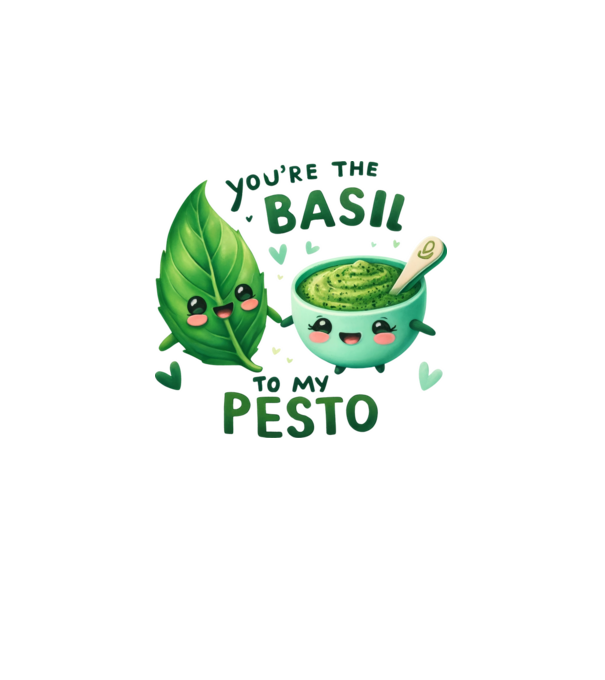 Basil to my Pesto model alb pe tricou