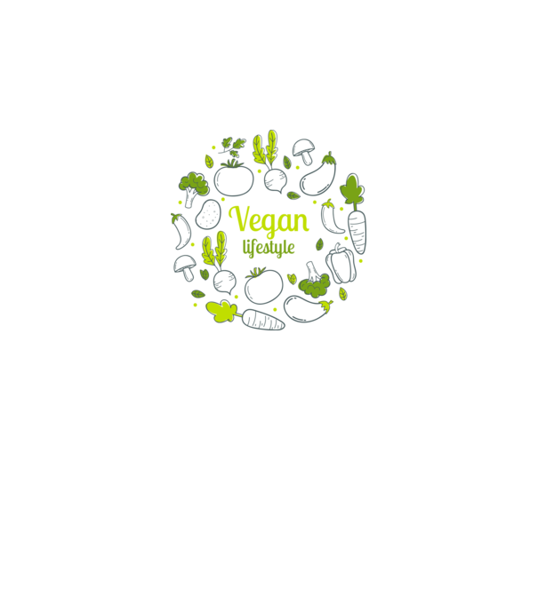 vegan lifestyle model alb pe tricou