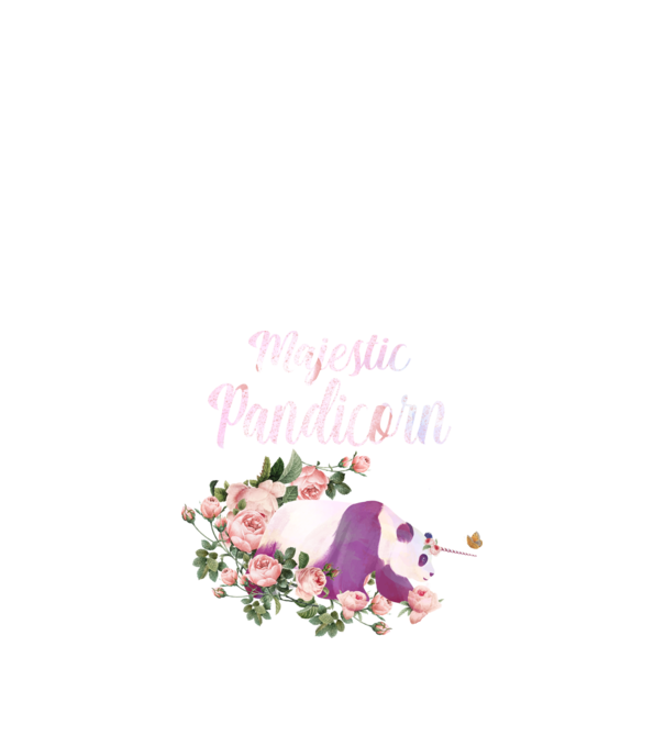Majestic pandicorn model negru pe tricou