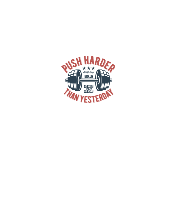 push harder model gri pe tricou