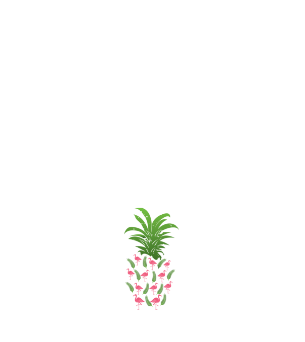 Flamingo ananas model negru pe tricou
