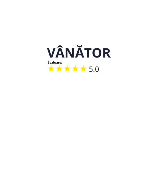 evaluare: vânător de 5 stele model alb pe tricou