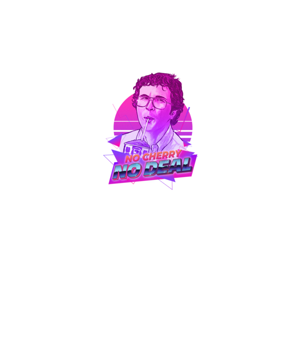 no cherry no deal stranger things model negru pe tricou