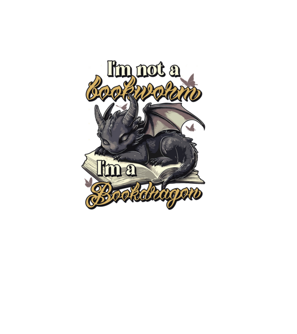 I am not a bookworm i am a bookdragon model negru pe tricou