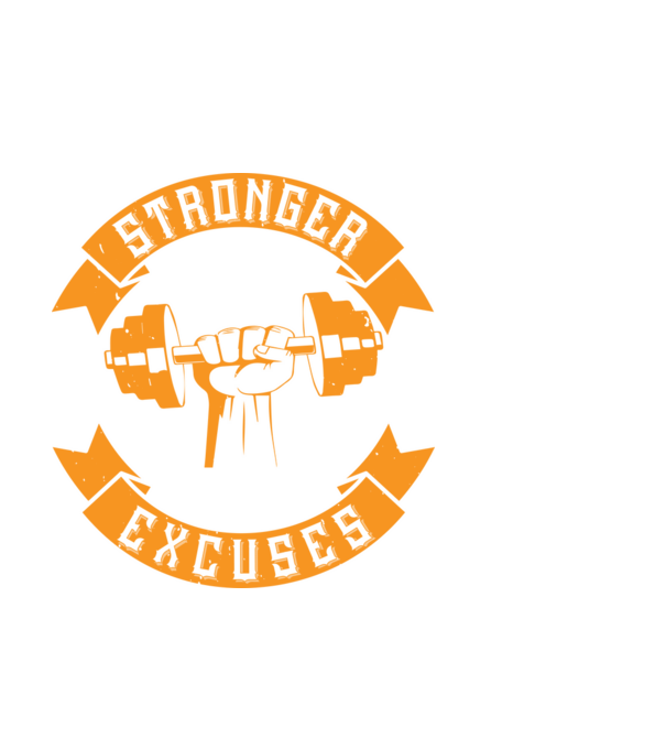 stronger than your excuses model negru pe tricou