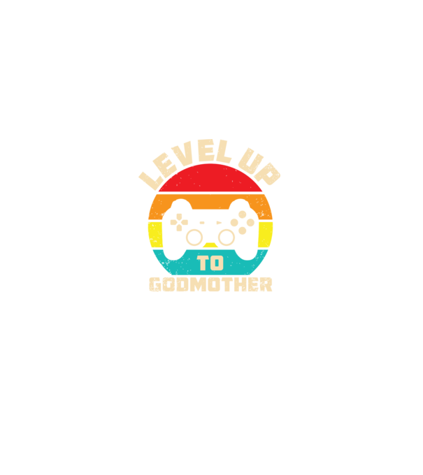 Level Up Godmother model negru pe tricou