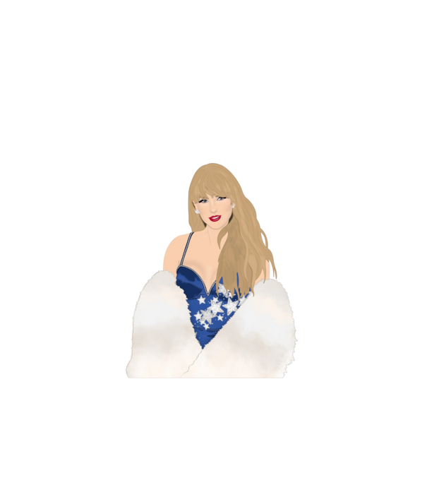 Taylor Swift blue model alb pe tricou