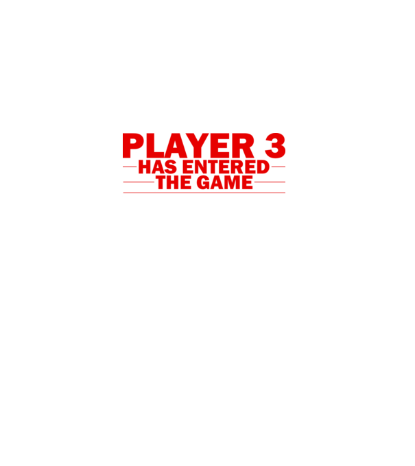 Player 3 entered the game model alb pe tricou