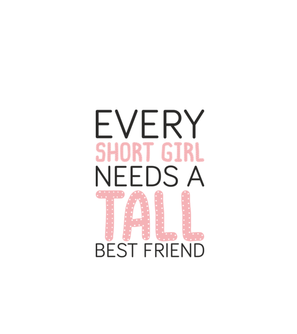 Tall Friend model alb pe tricou