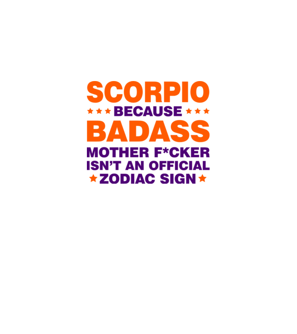 Badass zodiac SCORPIO model alb pe tricou