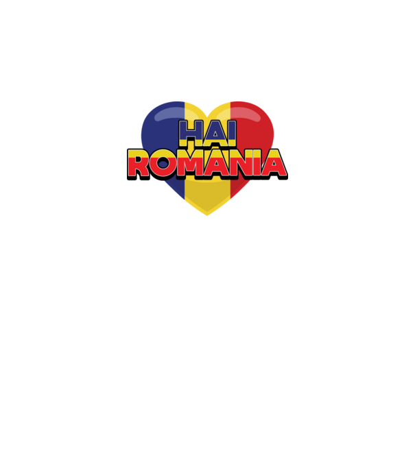 Romania heart model negru pe tricou