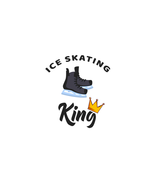 Ice skatin King model negru pe tricou