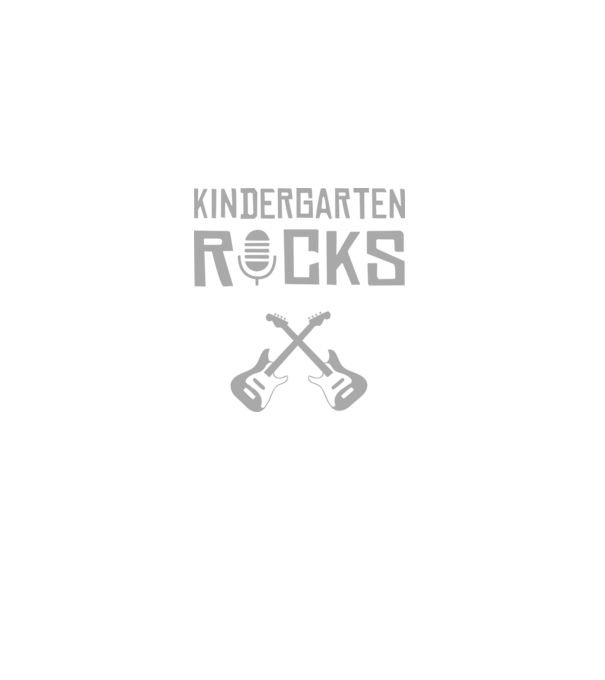 Kindergarten rocks model negru pe tricou