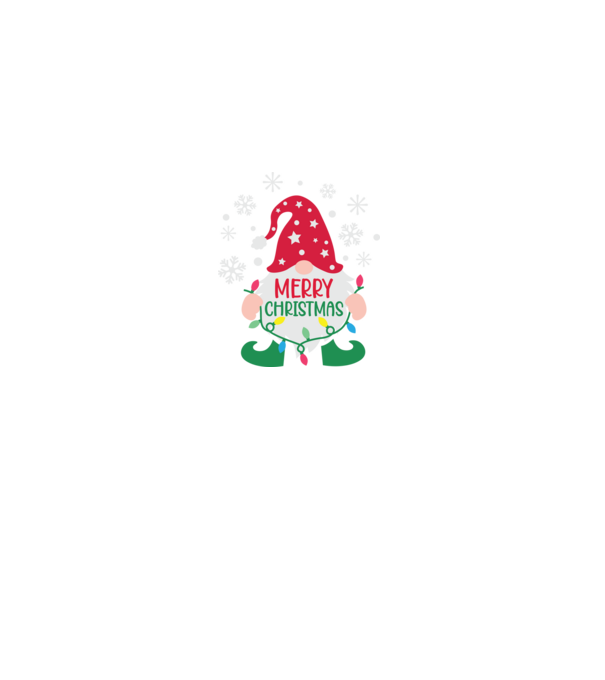 Merry christmas gnome model negru pe tricou