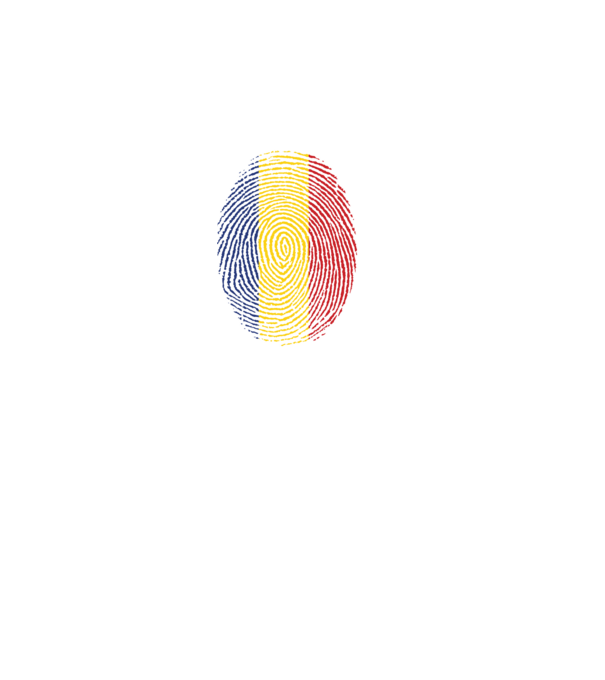 România fingerprint model negru pe tricou