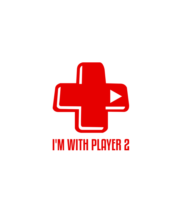 player 2 model alb pe tricou