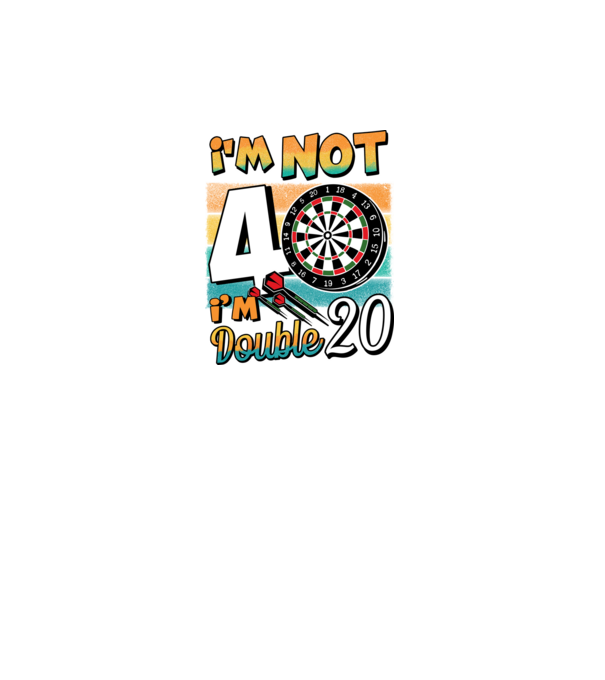 Darts Birthday 40 years old model negru pe tricou