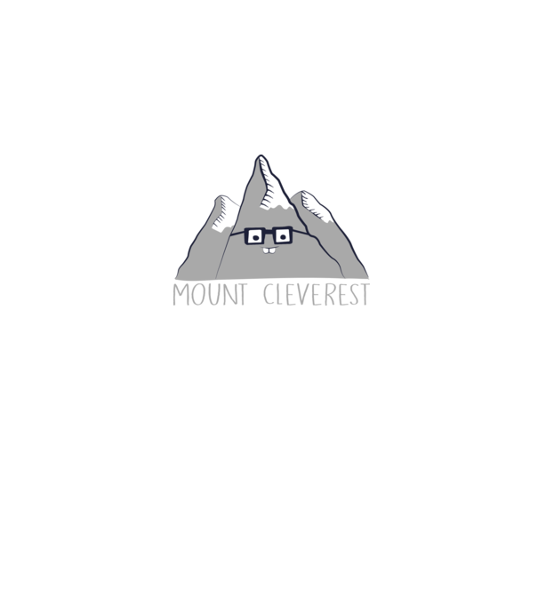 Mount cleverest model negru pe tricou