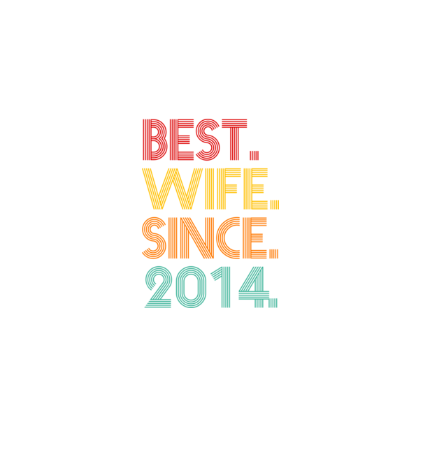 best wife since 2014 retro model negru pe tricou