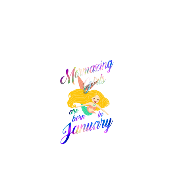 Mermazing girls are born january model negru pe tricou