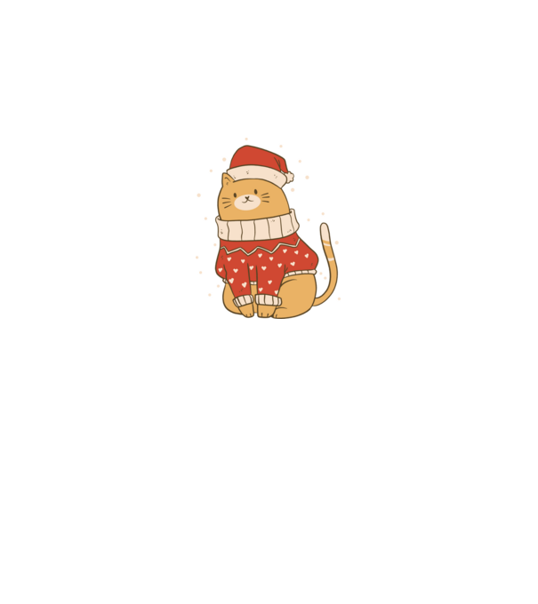 Christmas cat model negru pe tricou