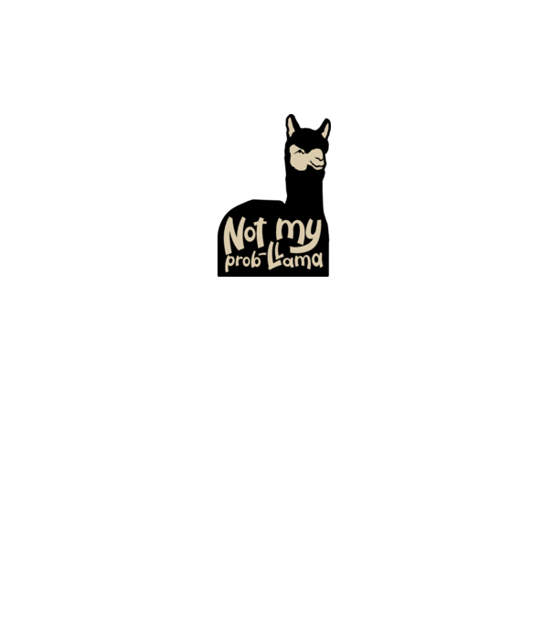 Not my problama model alb pe tricou