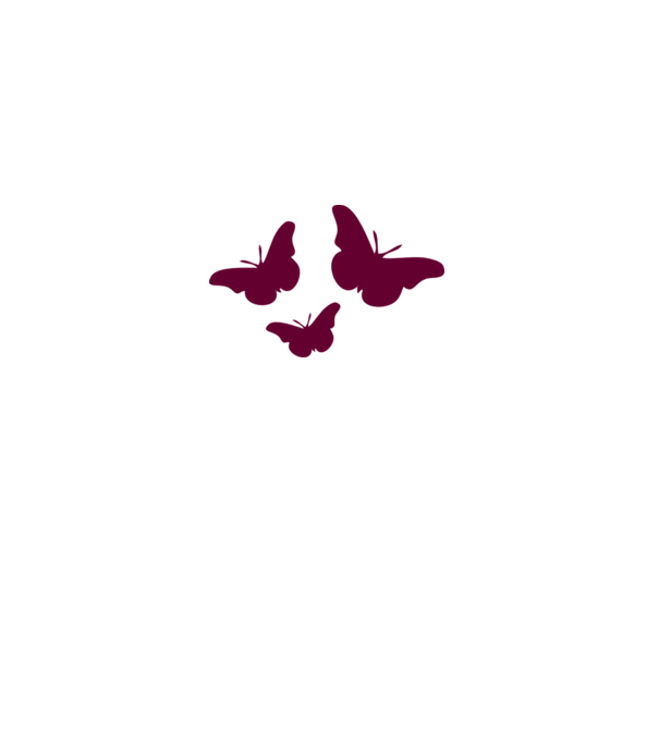 Butterflies model alb pe tricou
