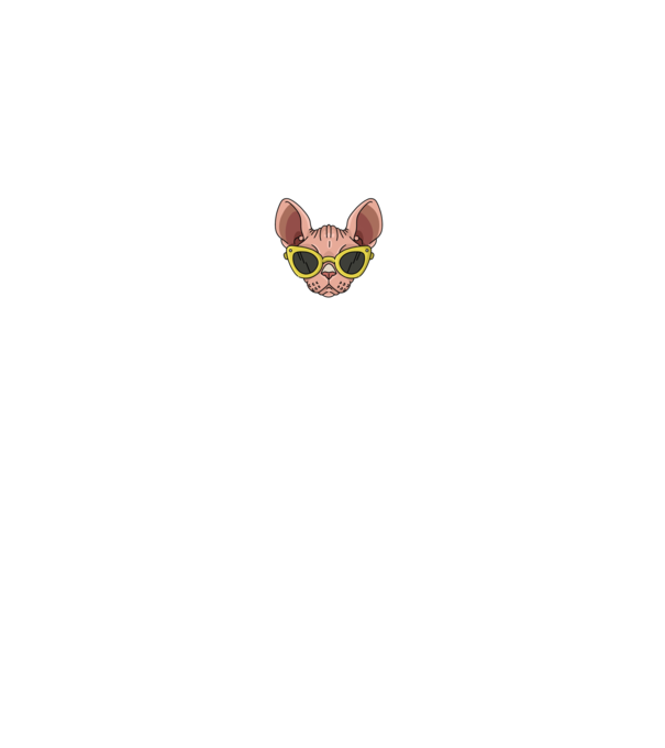 cool cats have no hair model negru pe tricou
