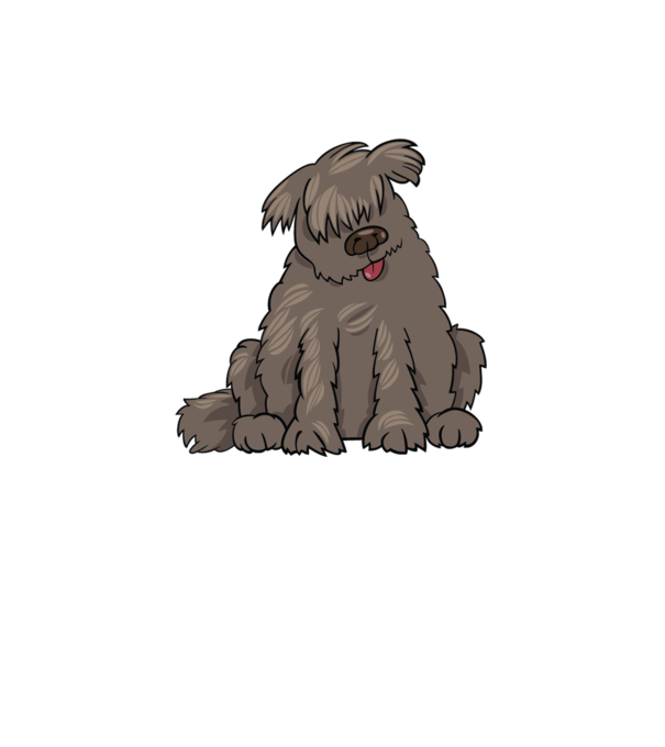 Dog silhouette model gri pe tricou