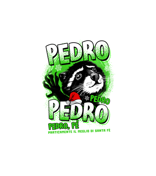 Pedro pedro christmas model alb pe tricou