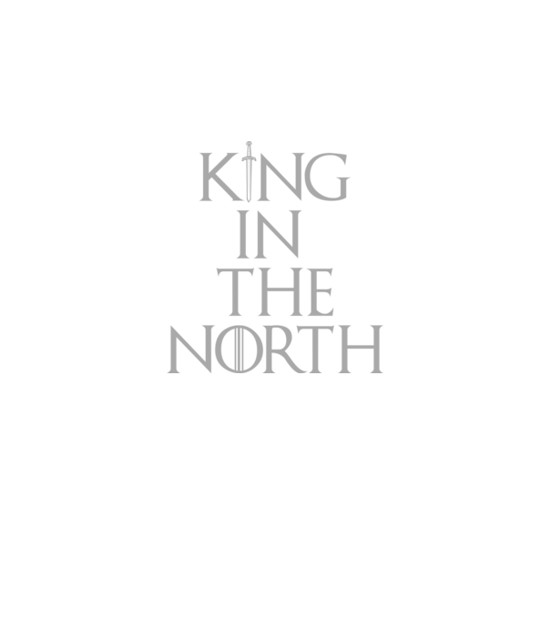 King in the North model negru pe tricou