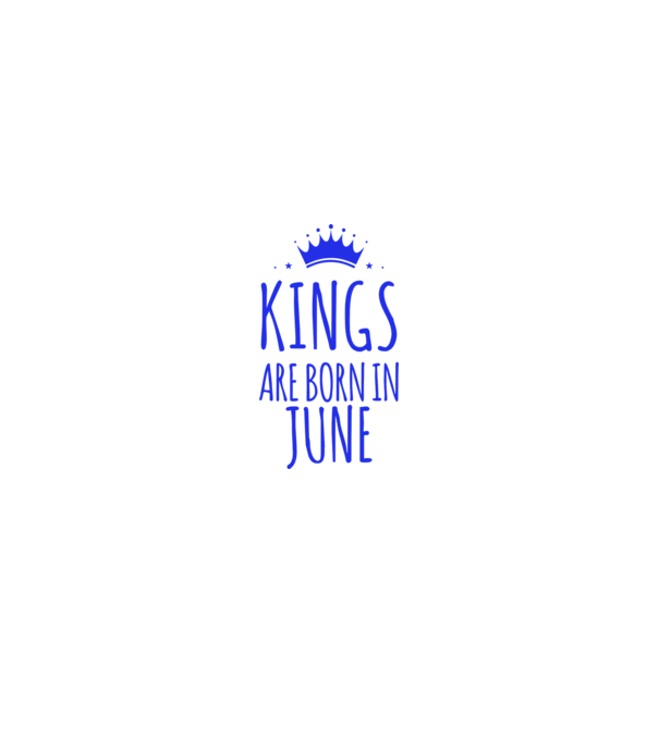 Kings are born in - June model alb pe tricou