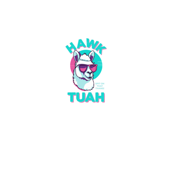Hawk tuah llama retro sunglasses model turcoaz pe tricou