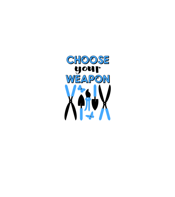 Choose your weapon model alb pe tricou